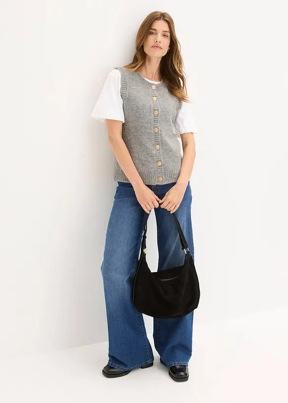 Gilet sans manches en maille, bonprix