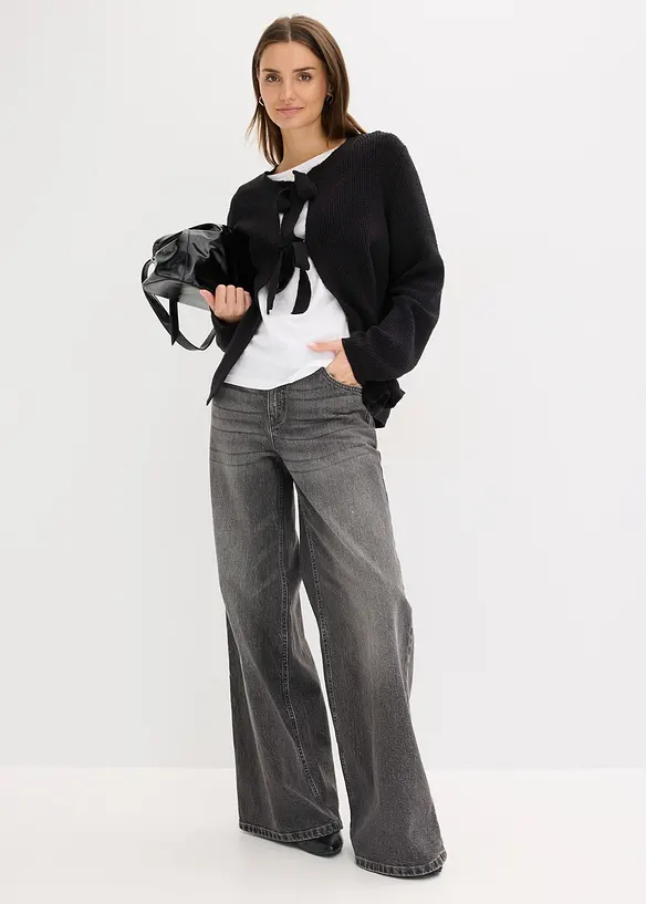 Gilet en maille de coton mélangé, bonprix