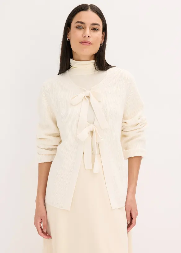 Gilet en maille de coton mélangé, bonprix