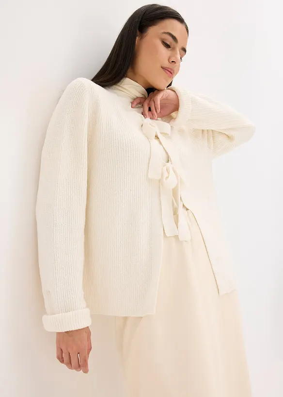 Gilet en maille de coton mélangé, bonprix