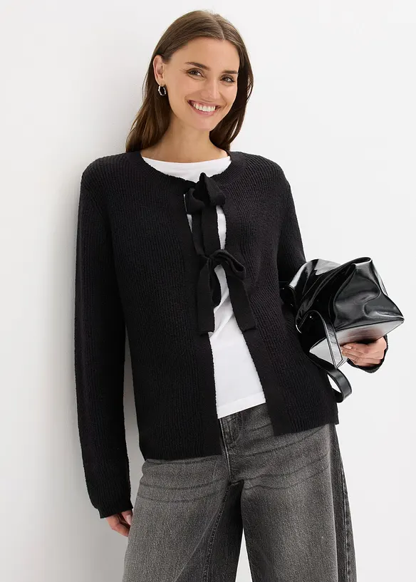 Gilet en maille de coton mélangé, bonprix