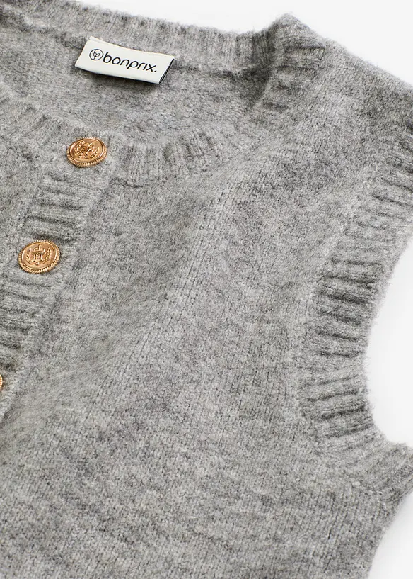 Gilet sans manches en maille, bonprix