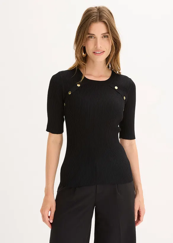Pull doux en fine maille, viscose majoritaire, bonprix