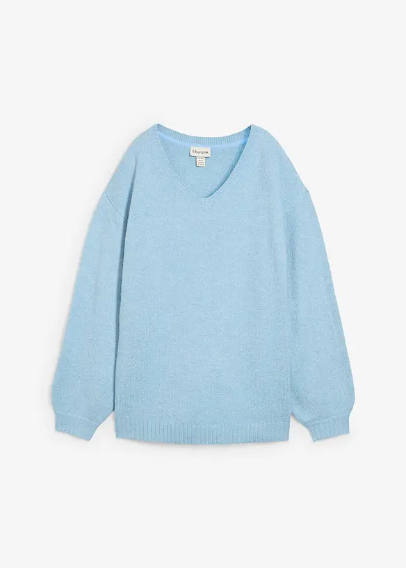 Pull en fine maille douce à manches ballon, bonprix