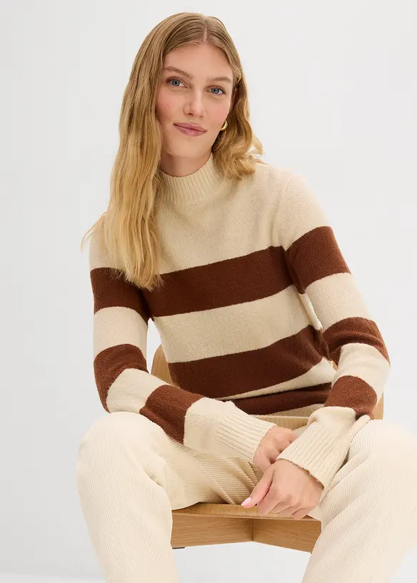 Pull long en maille, bonprix