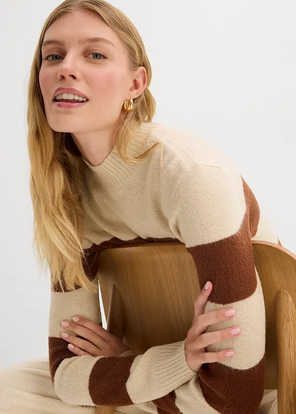 Pull long en maille, bonprix