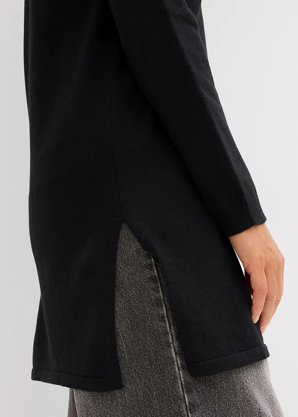 Pull long en coton recyclé majoritaire, bonprix