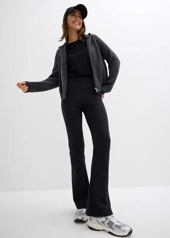 Pantalon flare en coton extensible, bonprix