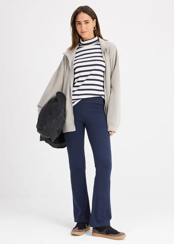 Pantalon flare en coton extensible, bonprix