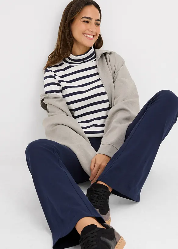 Pantalon flare en coton extensible, bonprix