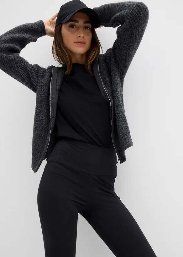 Pantalon flare en coton extensible, bonprix