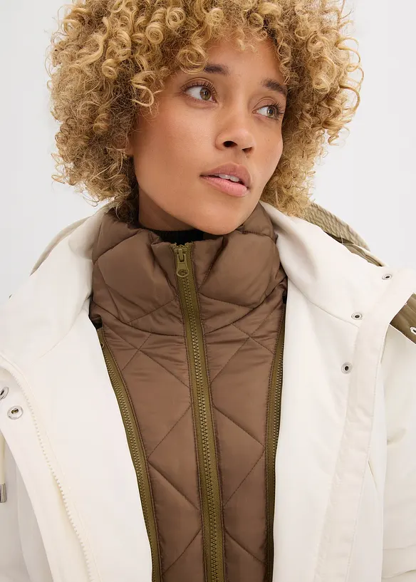 Veste outdoor déperlante, effet superposé, bonprix