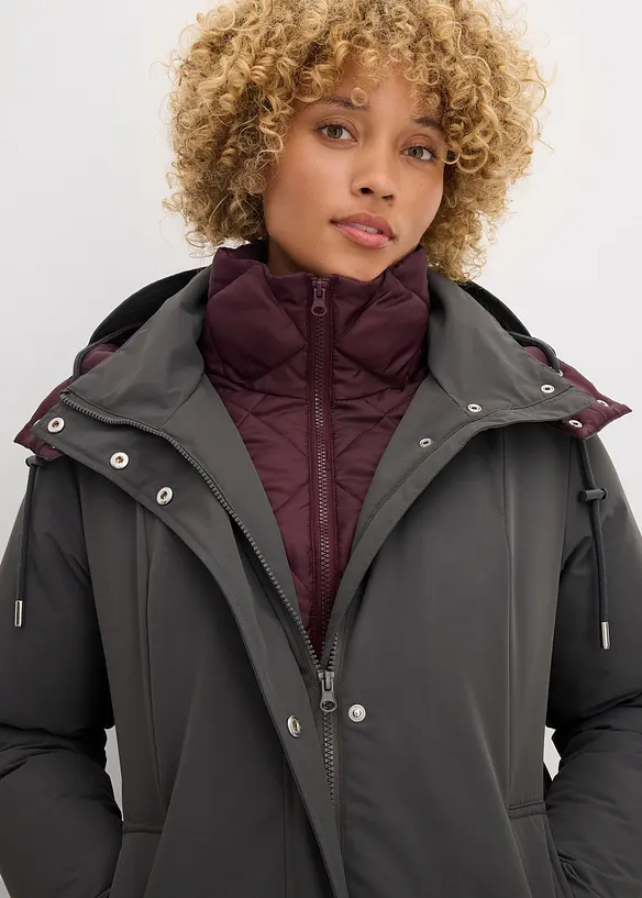 Veste outdoor déperlante, effet superposé, bonprix