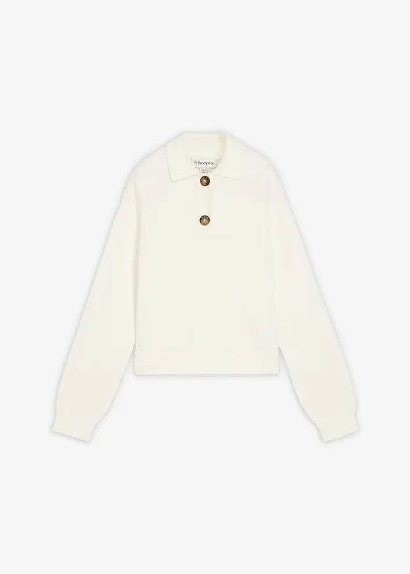 Pull col polo, bonprix