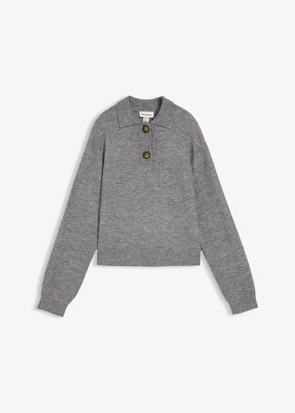 Pull col polo, bonprix
