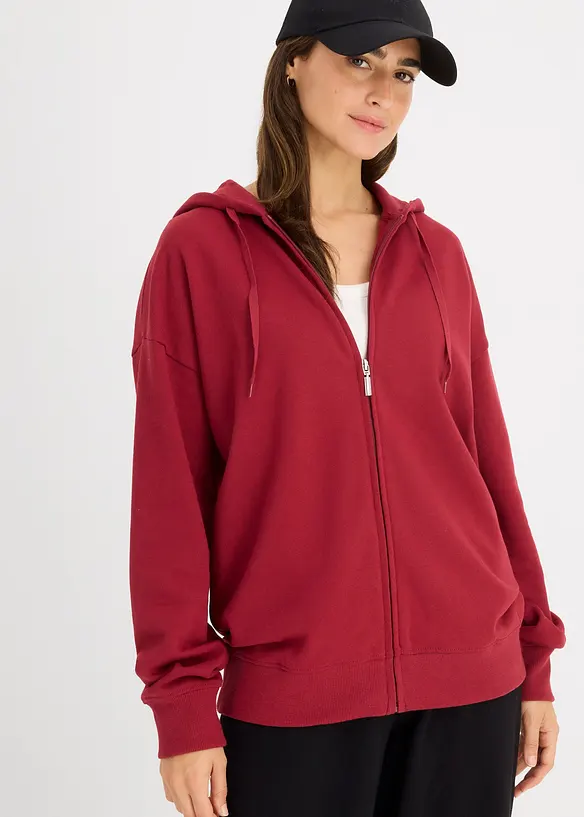 Sweat zippé long, bonprix