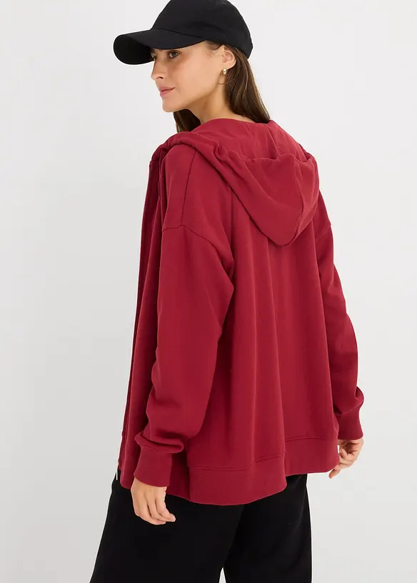 Sweat zippé long, bonprix