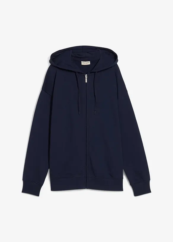 Sweat zippé long, bonprix