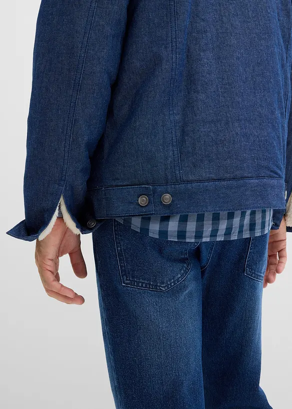Veste en jean avec doublure sherpa, bonprix