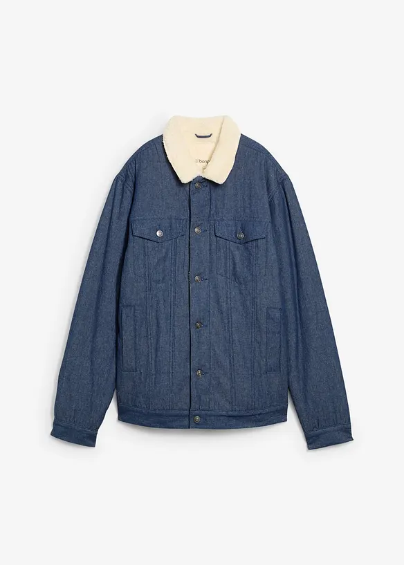 Veste en jean avec doublure sherpa, bonprix