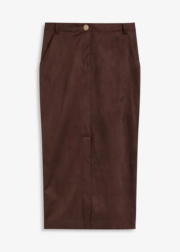 Jupe crayon en suédine, bonprix