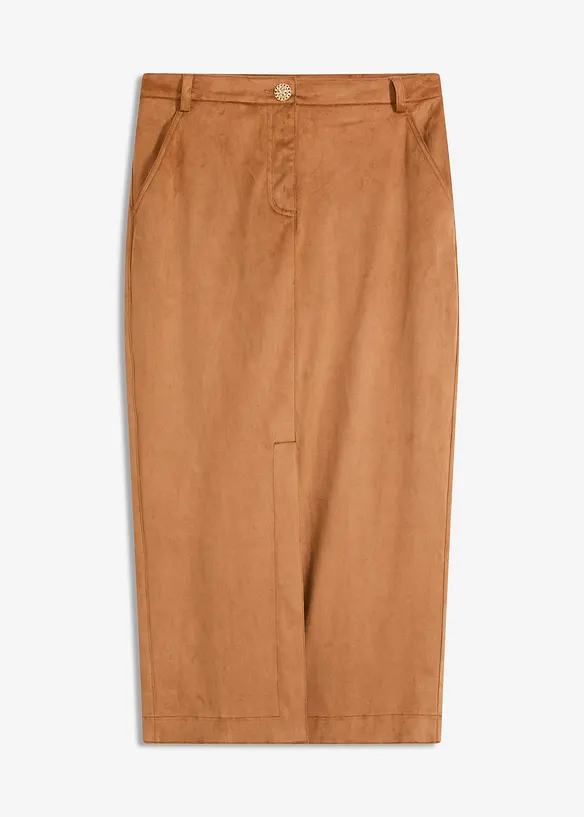 Jupe crayon en suédine, bonprix