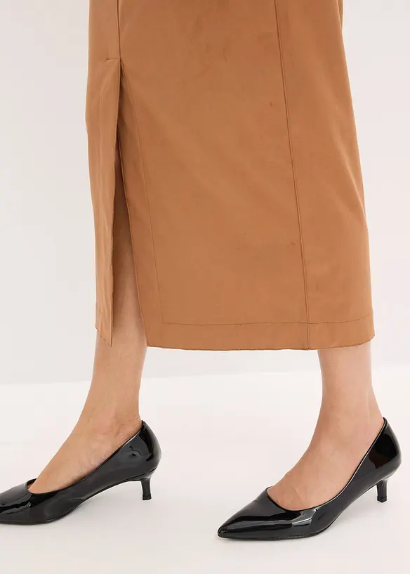 Jupe crayon en suédine, bonprix