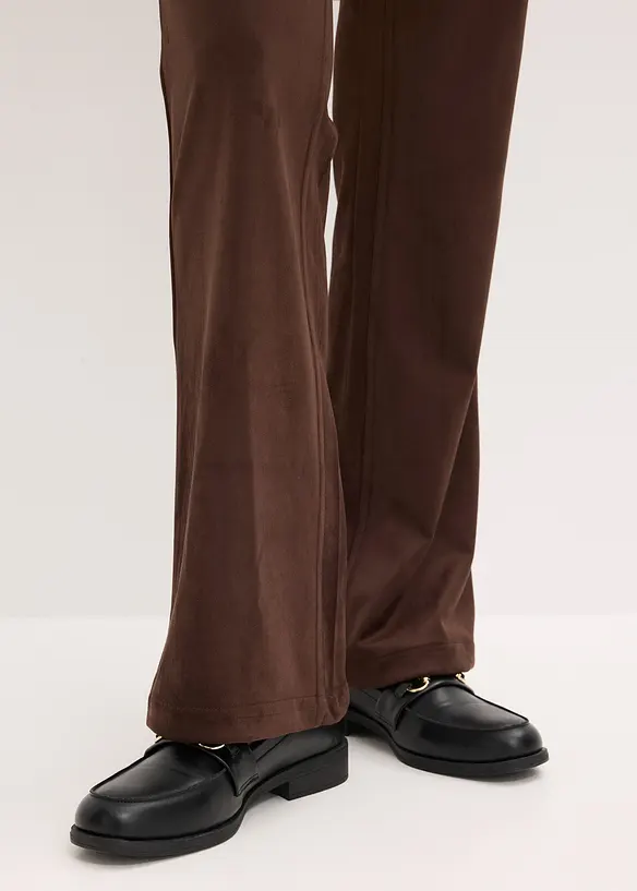 Pantalon flare en suédine, bonprix
