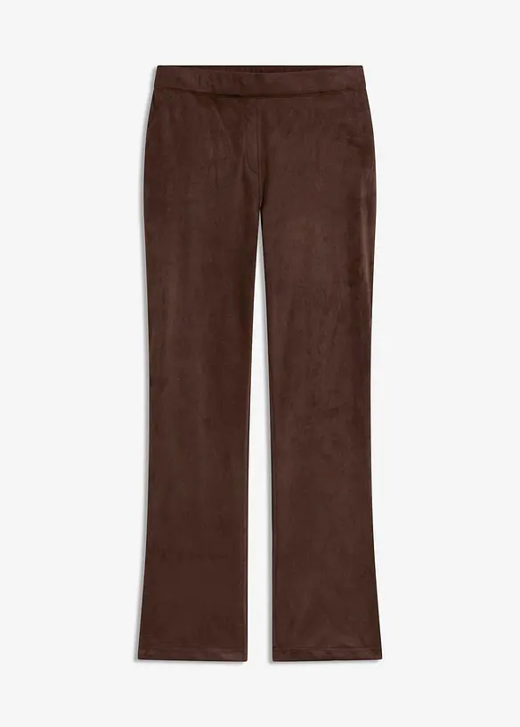 Pantalon flare en suédine, bonprix