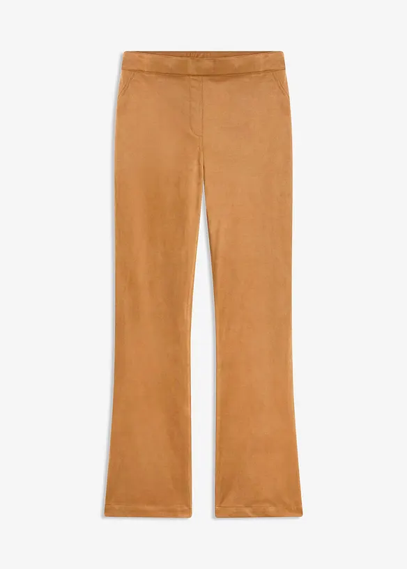 Pantalon flare en suédine, bonprix