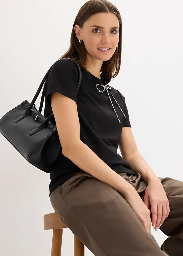 T-shirt avec application en strass, bonprix