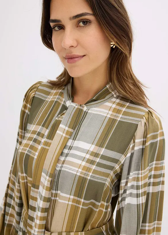 Robe midi avec col lavallière, bonprix