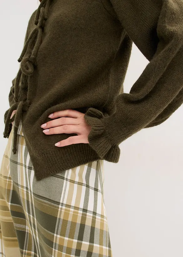 Gilet en maille oversize, laine mélangée, bonprix