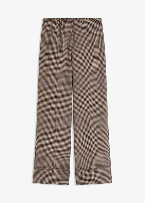 Pantalon à taille élastiquée, imprimé carreaux, bonprix
