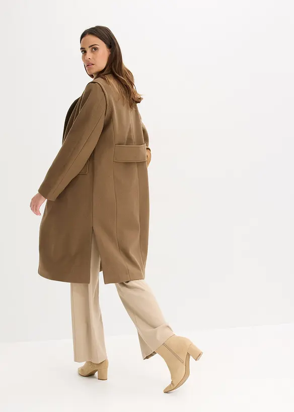 Manteau duveteux à manches amovibles, bonprix