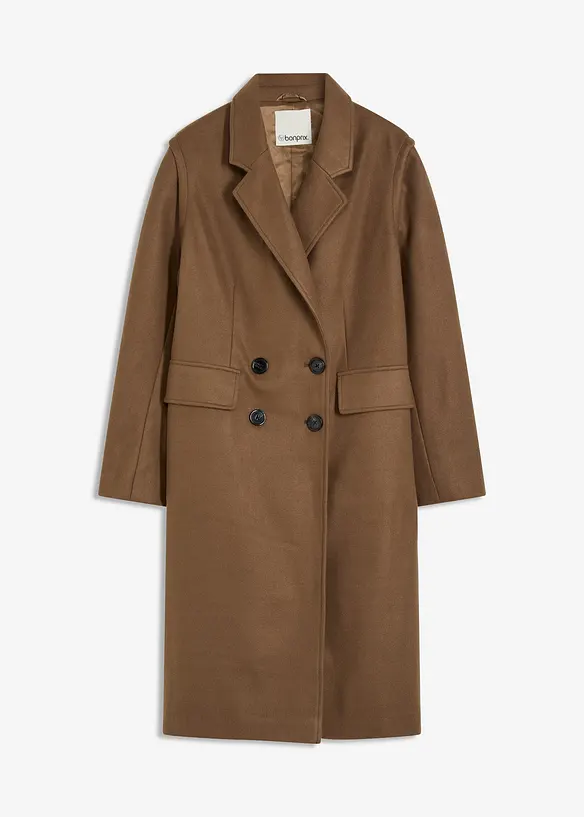 Manteau duveteux à manches amovibles, bonprix