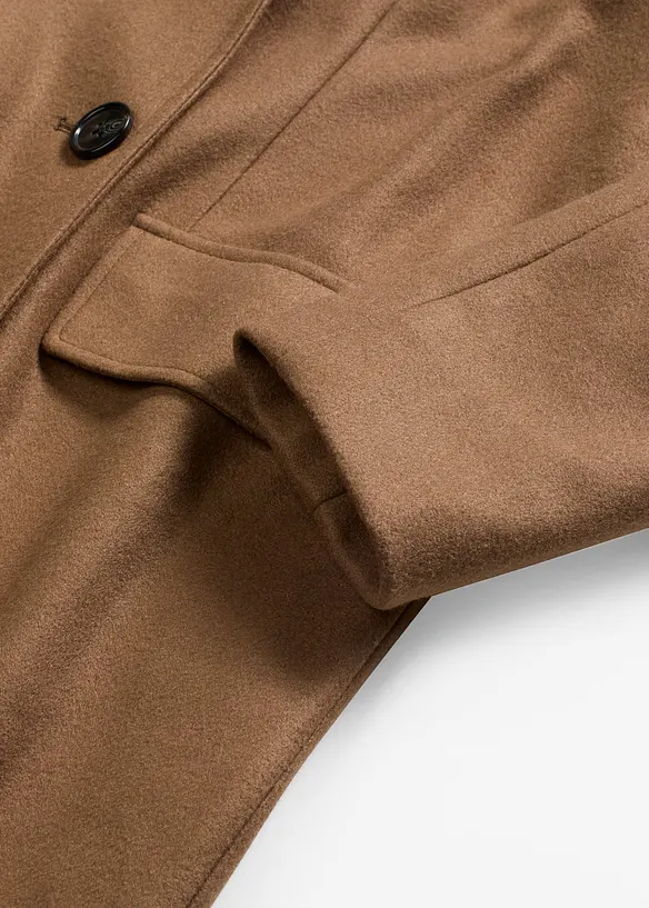 Manteau duveteux à manches amovibles, bonprix