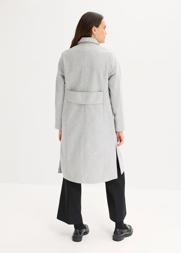 Manteau duveteux à manches amovibles, bonprix