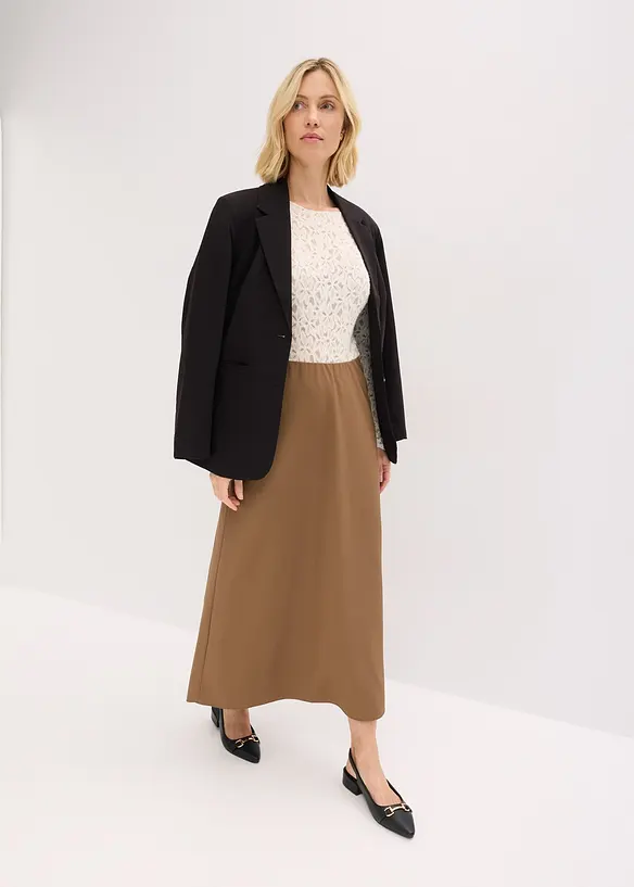 Jupe longue texturée, bonprix