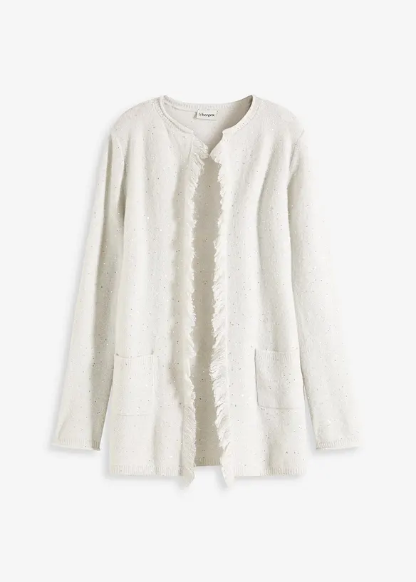 Manteau court en maille avec sequins et fil brillant, bonprix