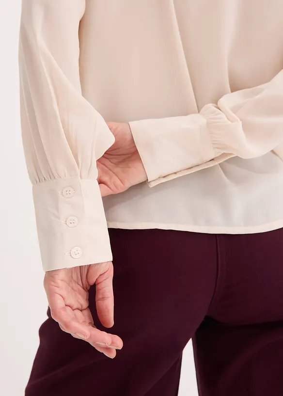 Blouse en mousseline à volants, bonprix