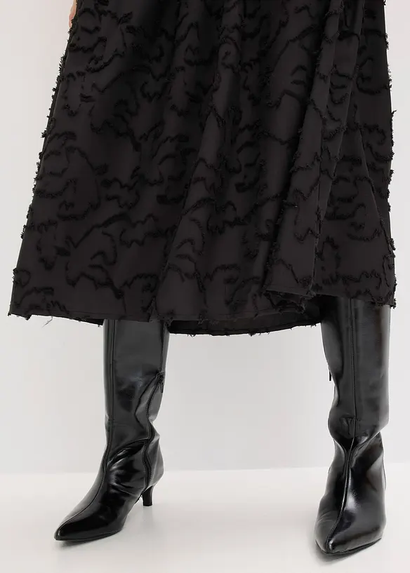 Jupe midi texturée, bonprix