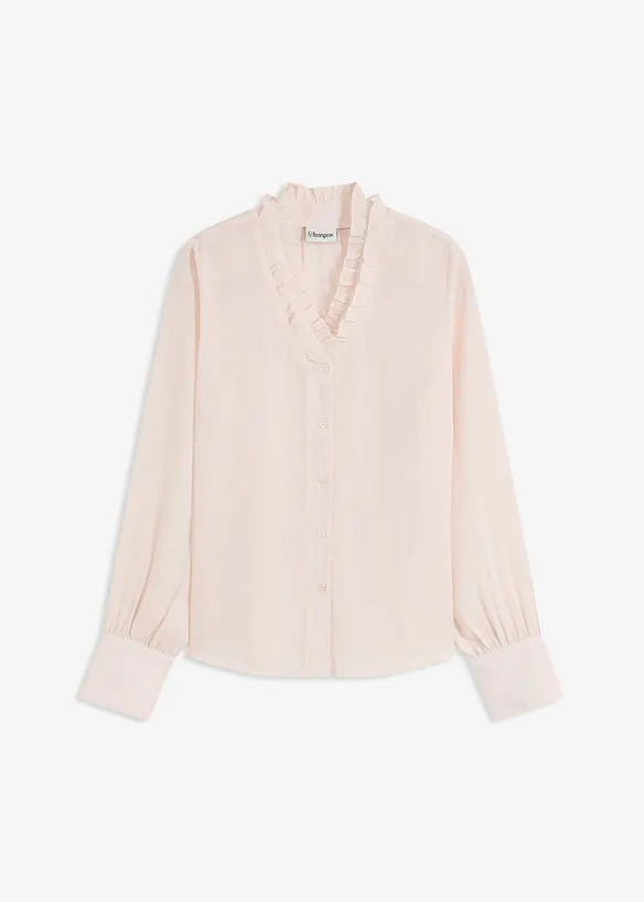 Blouse en mousseline à volants, bonprix