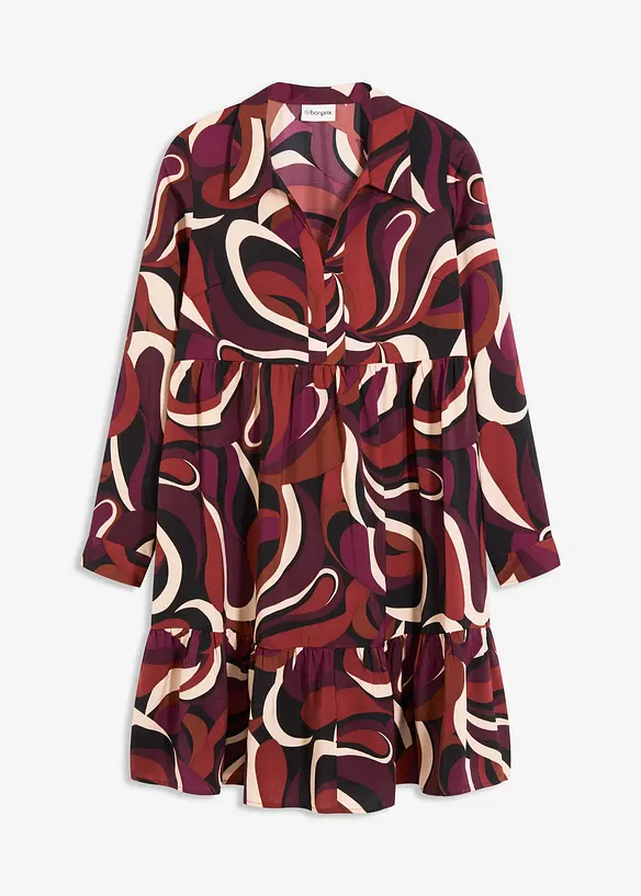 Robe-tunique en satin fluide, bonprix