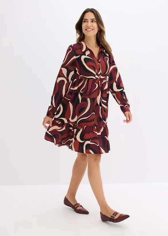 Robe-tunique en satin fluide, bonprix