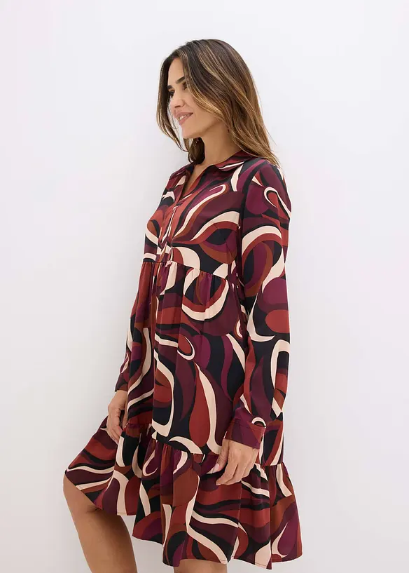 Robe-tunique en satin fluide, bonprix