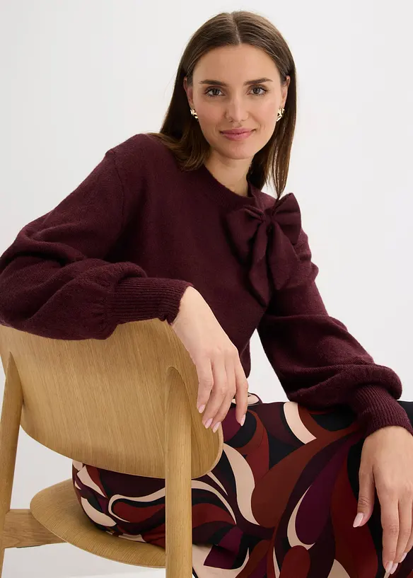 Pull avec application n&oelig;ud, bonprix