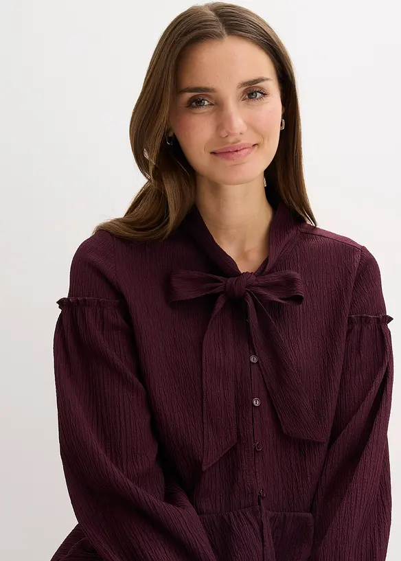 Blouse en jersey texturé, bonprix