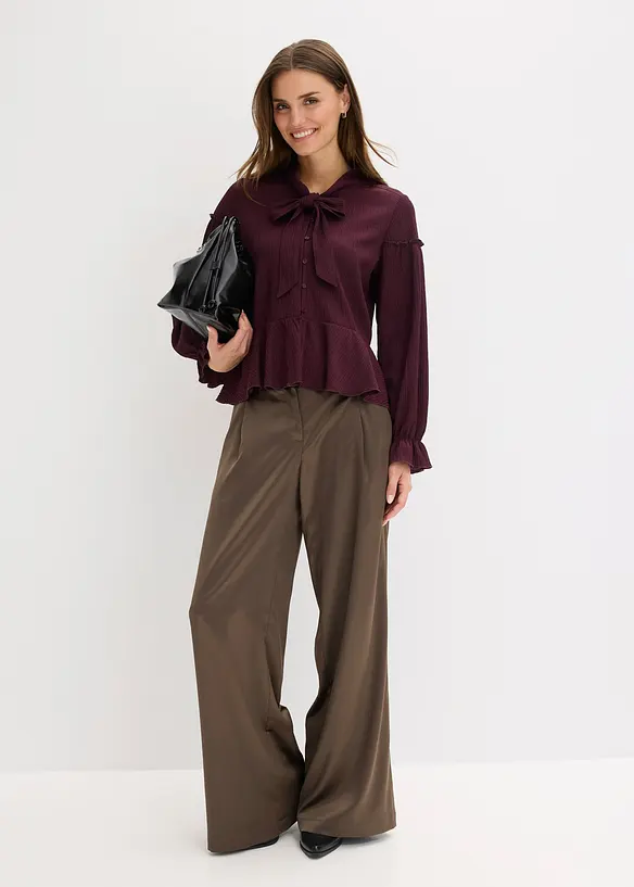 Blouse en jersey texturé, bonprix