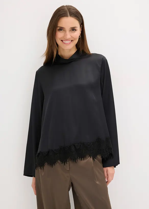 Blouse fluide en satin, bonprix